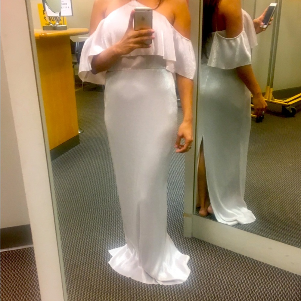 Women’s long gown dress champagne color new with tags